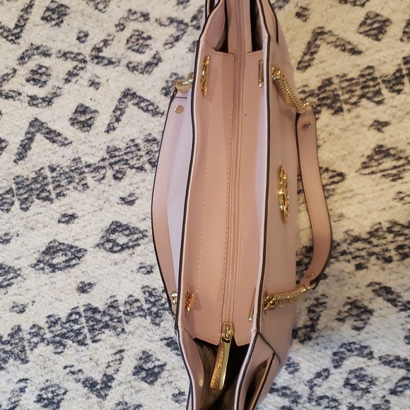 Michael Kors Jet Set Travel Chain Shoulder Bag Blossom Purse & Wallet - Picture 12 of 17